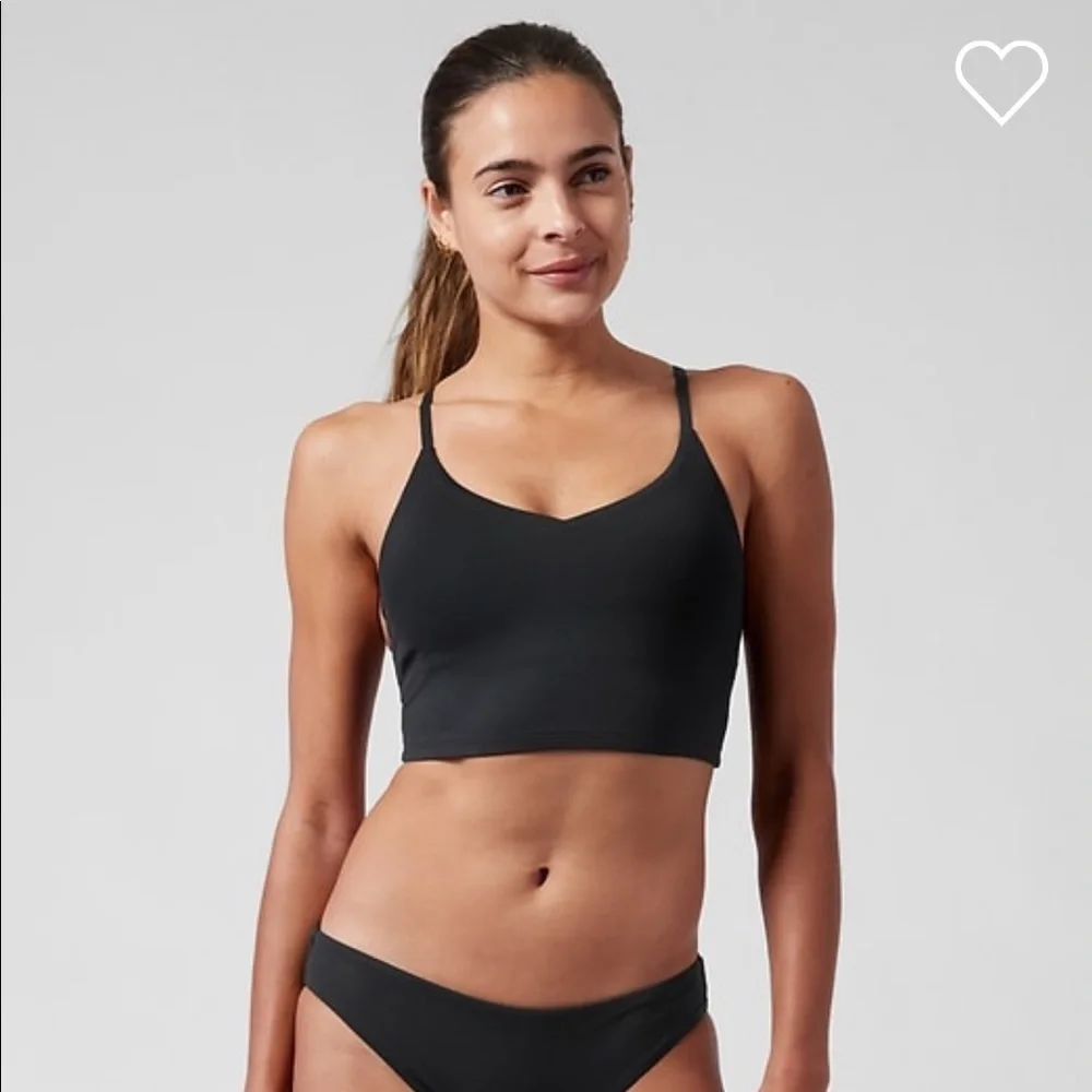🖤 Athleta Ventura Crop Bikini Top A-C // Black